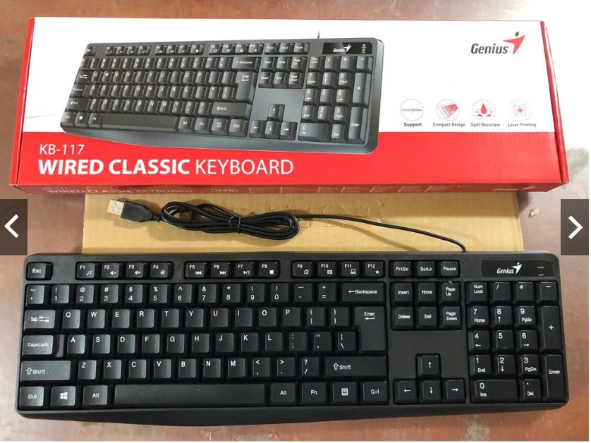 Bàn Phím Genius có dây USB KB-117