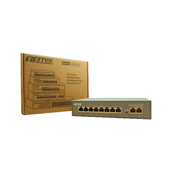 Bộ chia tín hiệu Internet Aptek SF1082FP 8-PortPoE + 2-Port LAN